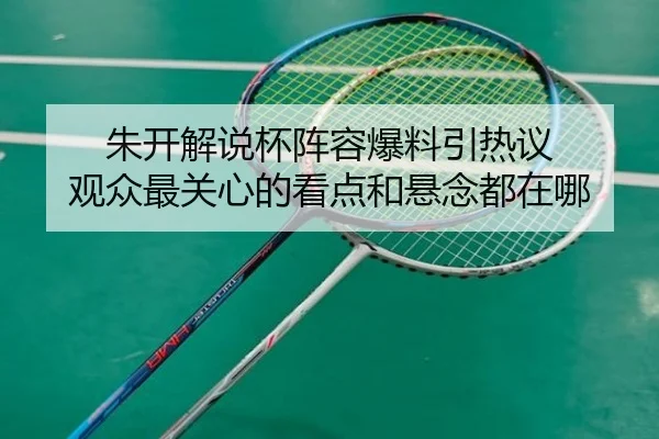 朱开解说杯阵容爆料引热议 观众最关心的看点和悬念都在哪